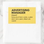 Grappige definitie van marketingmanager rechthoekige sticker (Tas)