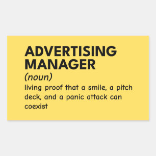 Grappige definitie van marketingmanager rechthoekige sticker