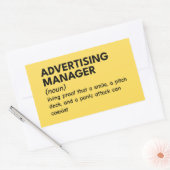 Grappige definitie van marketingmanager rechthoekige sticker (Envelop)