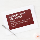 Grappige definitie van marketingmanager rechthoekige sticker (Envelop)