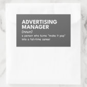 Grappige definitie van marketingmanager rechthoekige sticker (Tas)