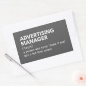 Grappige definitie van marketingmanager rechthoekige sticker (Envelop)