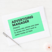 Grappige definitie van marketingmanager rechthoekige sticker (Envelop)