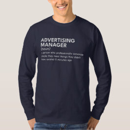 Grappige definitie van marketingmanager t-shirt