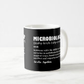 Grappige definitie van microbioloog koffiemok (Voorkant rechts)