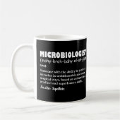 Grappige definitie van microbioloog koffiemok (Links)
