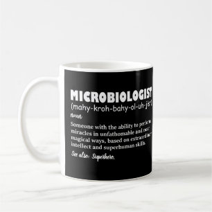 Grappige definitie van microbioloog koffiemok
