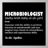 Grappige definitie van microbioloog poster (Voorkant)