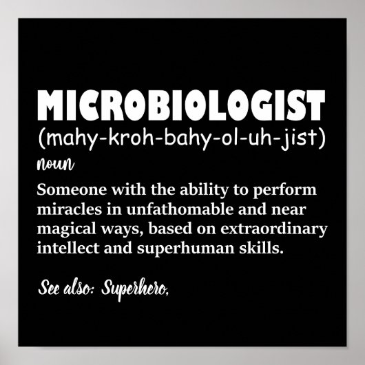 Grappige definitie van microbioloog poster (Voorkant)