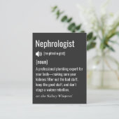 Grappige definitie van nefroloog briefkaart (Staand voorkant)