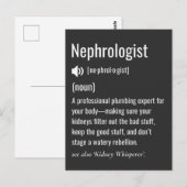 Grappige definitie van nefroloog briefkaart (Voorkant / Achterkant)