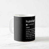 Grappige definitie van nefroloog koffiemok (Voorkant links)
