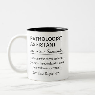 Grappige Definitie van Patholoog-Assistent Tweekleurige Koffiemok