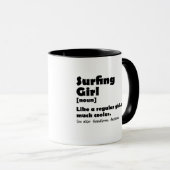 Grappige Definitie van Surfmeisje Surfer Vrouwen M Mok (Voorkant rechts)