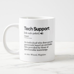 Grappige definitie van technische support   Minima Grote Koffiekop