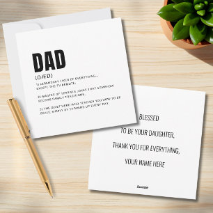 Grappige definitie van vader Graetings Feestdagenkaart