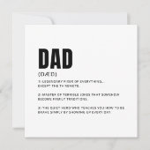Grappige definitie van vader Graetings Feestdagenkaart (Voorkant)