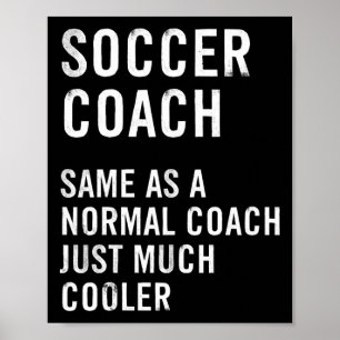 Grappige definitie van voetbalcoach poster