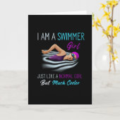 grappige definitie van zwemmeisje voor meisjes die kaart (Gele Bloem)