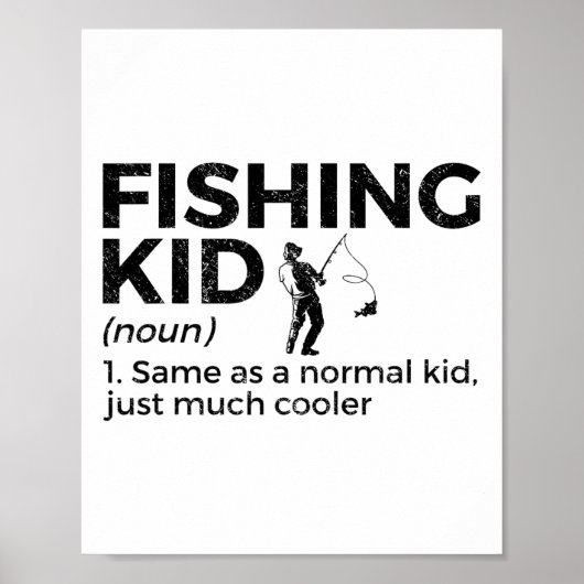 Grappige Definitie Visser Kind Poster (Voorkant)