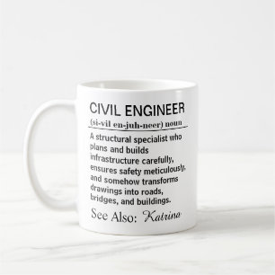 Grappige definitie voor civiel ingenieur  koffiemok