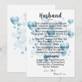 Grappige definitie voor echtgenoot plat kerstkaart (Voorkant / Achterkant)