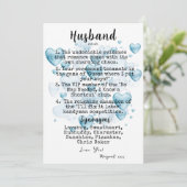 Grappige definitie voor echtgenoot plat kerstkaart (Staand voorkant)