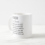 Grappige definitie voor herenkapper  koffiemok (Voorkant links)