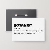 Grappige definitie voor plants wetenschapper button (Voorkant / Achterkant)