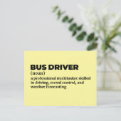 Grappige definitie voor schoolvervoerchauffeur briefkaart (Staand voorkant)