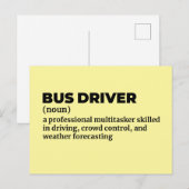 Grappige definitie voor schoolvervoerchauffeur briefkaart (Voorkant / Achterkant)