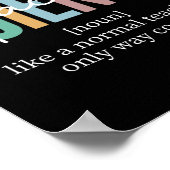 Grappige definitie voor wetenschapsleraar voor vro poster (Hoek)