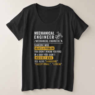 Grappige Definitie Werktuigbouwkundig Ingenieur Grote Maat T-shirt