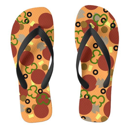 Grappige Deluxe Pizza Teenslippers (Voetbed)