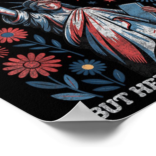 Grappige democratie is stervende maar hey mooi vuu poster (Hoek)