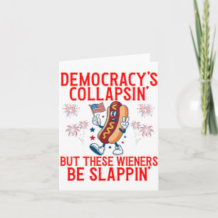 Grappige democratie stort in maar deze weiners zij kaart