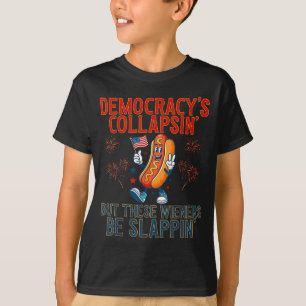 Grappige democratie stort in maar deze wieners zij t-shirt