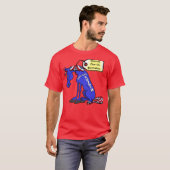 Grappige democratische ezel die failliet gaat t-shirt (Voorkant volledig)