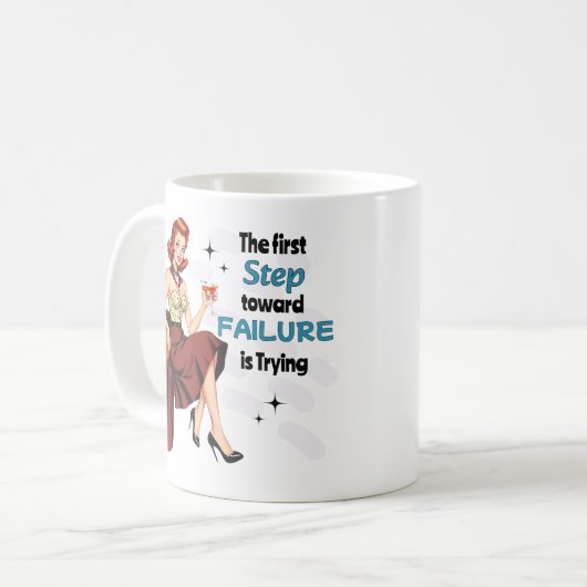 Grappige Demotivational Sassy Housewife Failure Re Koffiemok (Voorkant links)