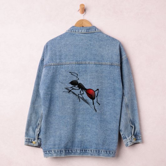 Grappige denim jas met mier jacket (Hangar)
