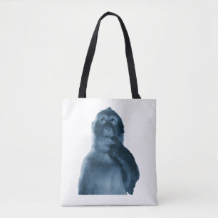 Grappige Denkende Aap Meme Sarcastische Kunst Tote Bag