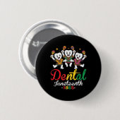 Grappige Dental Juneteenth 1865 Tooth Humor Black Ronde Button 5,7 Cm (Voorkant /achterkant)
