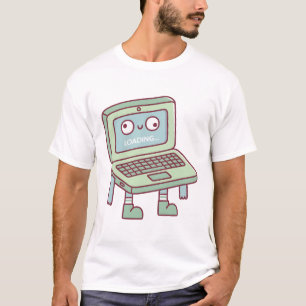 Grappige derpy laptop laadt zijn hersenen t-shirt