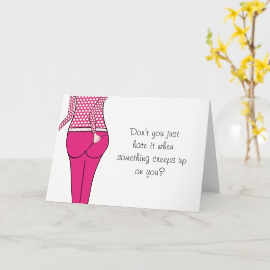 Grappige dertigste of OM HET EVEN WELKE TIJD voor Kaart (Gele Bloem)