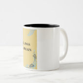Grappige Desi Chai-mok, Pakistaanse Indiase theeli Tweekleurige Koffiemok (Voorkant rechts)