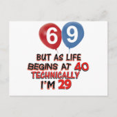 Grappige design 69ste verjaardag briefkaart (Voorkant)