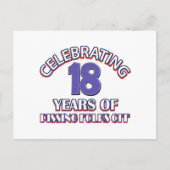 Grappige design voor 18 jaar briefkaart (Voorkant)