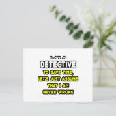 Grappige detective T-shirts en geschenken Briefkaart (Staand voorkant)