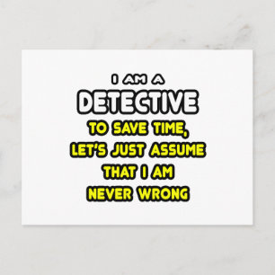 Grappige detective T-shirts en geschenken Briefkaart