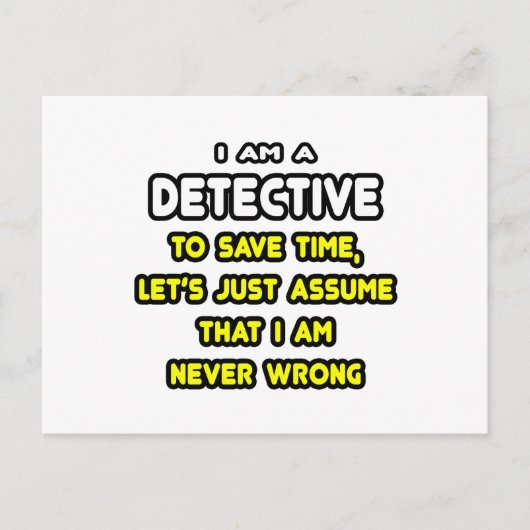 Grappige detective T-shirts en geschenken Briefkaart (Voorkant)